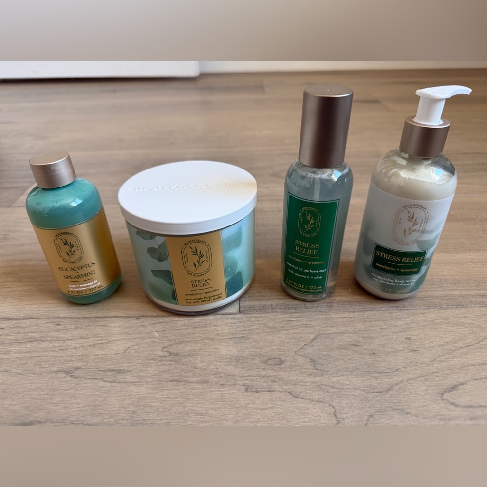 Bath & Body Works Eucalyptus Spearmint Stress Relief Gift Set (Brand New)